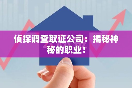 福安侦探调查取证公司：揭秘神秘的职业！