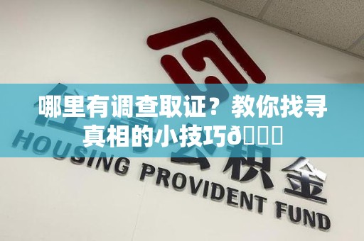 福安哪里有调查取证？教你找寻真相的小技巧😎
