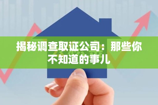 福安揭秘调查取证公司：那些你不知道的事儿
