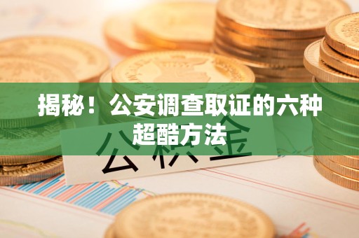 福安揭秘！公安调查取证的六种超酷方法