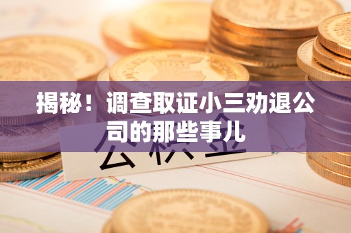 福安揭秘！调查取证小三劝退公司的那些事儿