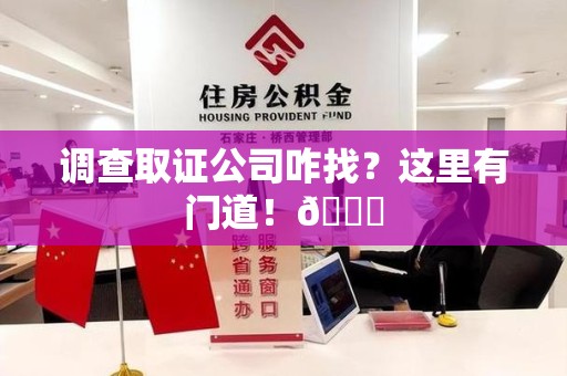 福安调查取证公司咋找？这里有门道！😎