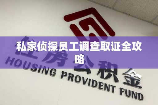 福安私家侦探员工调查取证全攻略